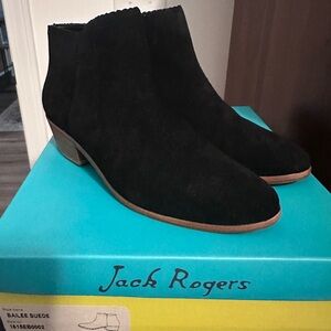 Jack Rogers Black Suede Ankle Booties